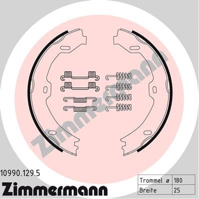 ZIMMERMANN Sada brzd. čeľustí parkov. brzdy 109901295 1