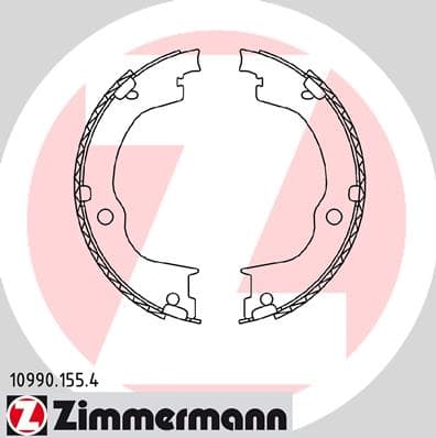 ZIMMERMANN Sada brzd. čeľustí parkov. brzdy 109901554 1
