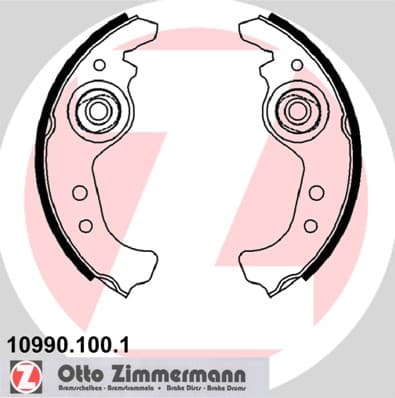 ZIMMERMANN Sada brzdových čeľustí 109901001 1