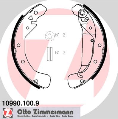 ZIMMERMANN Sada brzdových čeľustí 109901009 1