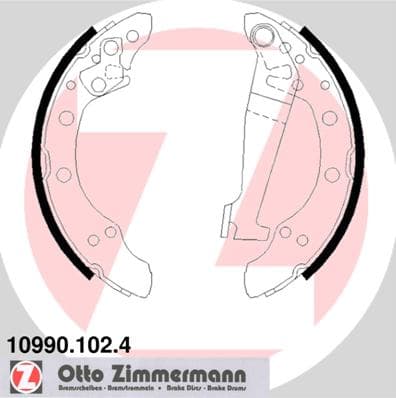 ZIMMERMANN Sada brzdových čeľustí 109901024 1