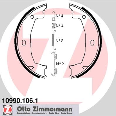 ZIMMERMANN Sada brzd. čeľustí parkov. brzdy 109901061 1