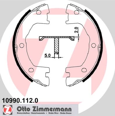 ZIMMERMANN Sada brzd. čeľustí parkov. brzdy 109901120 1