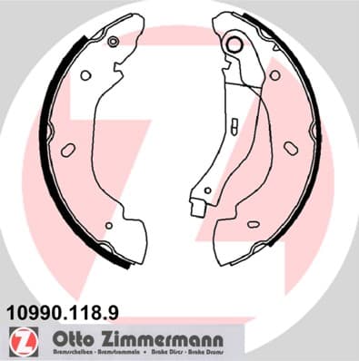 ZIMMERMANN Sada brzdových čeľustí 109901189 1