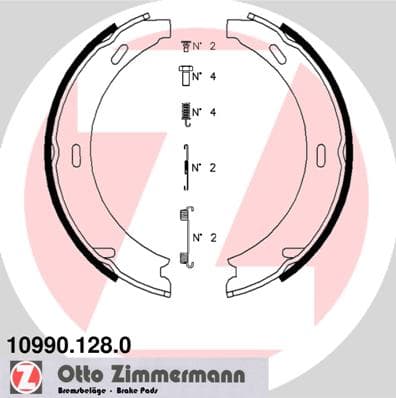 ZIMMERMANN Sada brzd. čeľustí parkov. brzdy 109901280 1