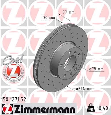ZIMMERMANN Brzdový kotúč 150127152 1