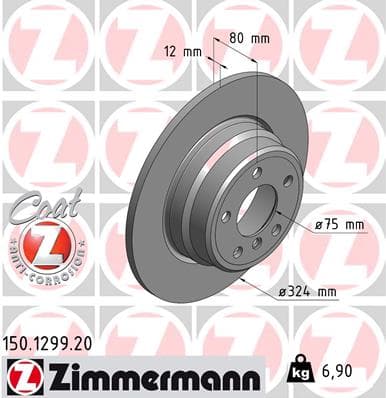 ZIMMERMANN Brzdový kotúč 150129920 1