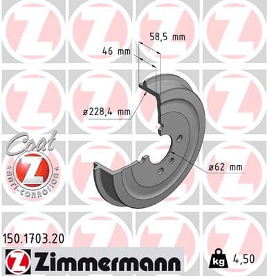 ZIMMERMANN Brzdový bubon 150170320 1