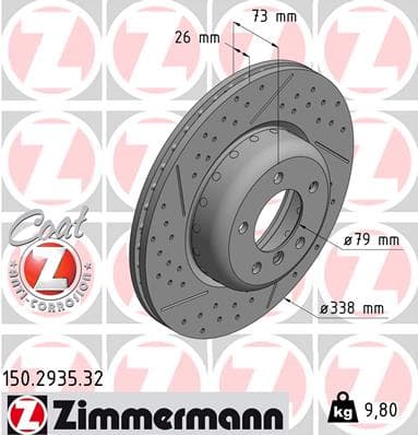 ZIMMERMANN Brzdový kotúč 150293532 1
