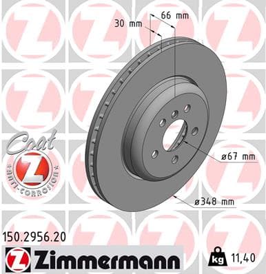 ZIMMERMANN Brzdový kotúč 150295620 1