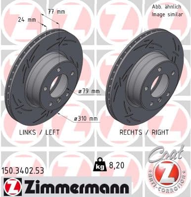 ZIMMERMANN Brzdový kotúč 150.3402.53 1