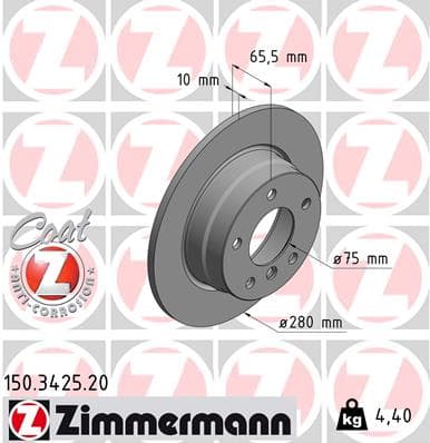 ZIMMERMANN Brzdový kotúč 150342520 1