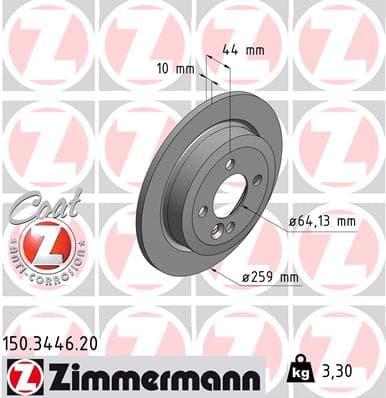 ZIMMERMANN Brzdový kotúč 150344620 1