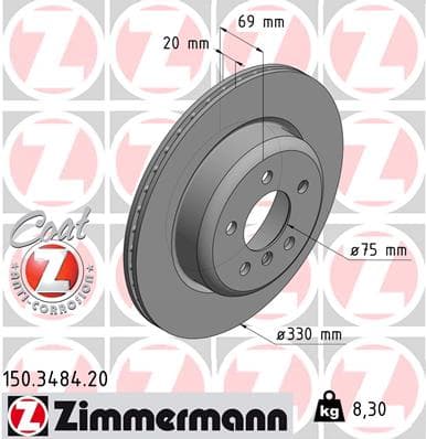 ZIMMERMANN Brzdový kotúč 150348420 1