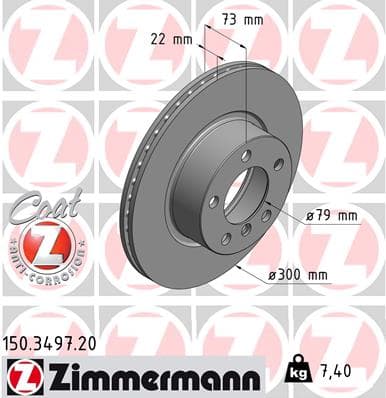 ZIMMERMANN Brzdový kotúč 150349720 1