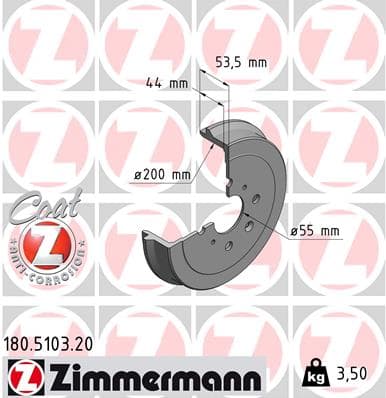 ZIMMERMANN Brzdový bubon 180510320 1