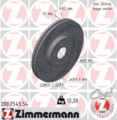 ZIMMERMANN Brzdový kotúč 200.2545.54 1