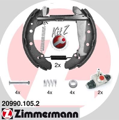 ZIMMERMANN Sada brzdových čeľustí 209901052 1