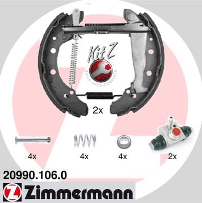 ZIMMERMANN Sada brzdových čeľustí 209901060 1