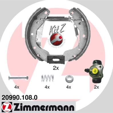 ZIMMERMANN Sada brzdových čeľustí 209901080 1