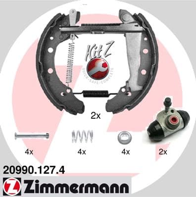 ZIMMERMANN Sada brzdových čeľustí 209901274 1
