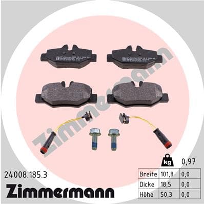 ZIMMERMANN Sada brzdových platničiek kotúčovej brzdy 240081853 1