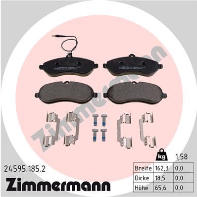 ZIMMERMANN Sada brzdových platničiek kotúčovej brzdy 245951852 1