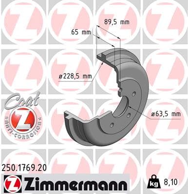 ZIMMERMANN Brzdový bubon 250176920 1
