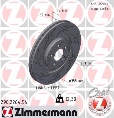 ZIMMERMANN Brzdový kotúč 290.2264.54 1