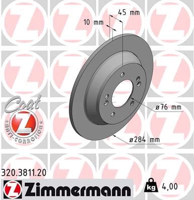 ZIMMERMANN Brzdový kotúč 320381120 1