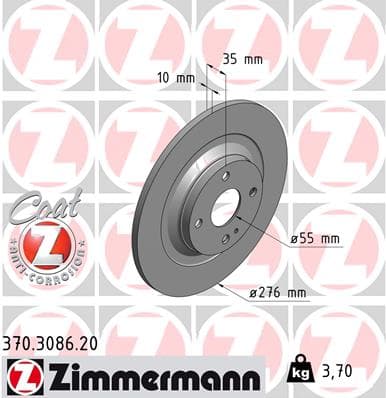 ZIMMERMANN Brzdový kotúč 370308620 1