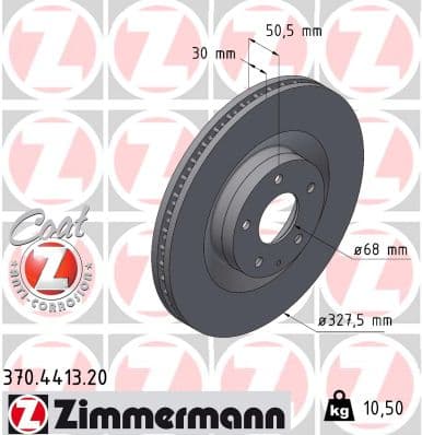 ZIMMERMANN Brzdový kotúč 370.4413.20 1