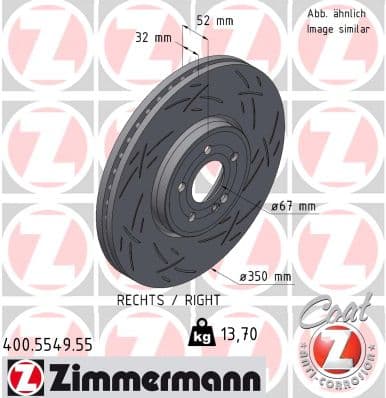 ZIMMERMANN Brzdový kotúč 400.5549.55 1