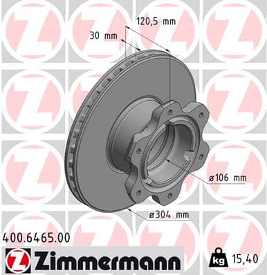 ZIMMERMANN Brzdový kotúč 400646500 1