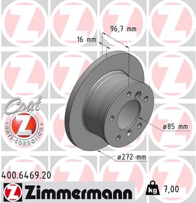 ZIMMERMANN Brzdový kotúč 400646920 1