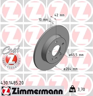 ZIMMERMANN Brzdový kotúč 430148520 1