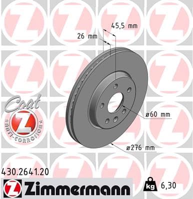 ZIMMERMANN Brzdový kotúč 430264120 1
