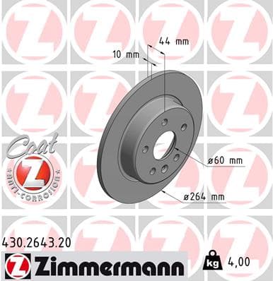ZIMMERMANN Brzdový kotúč 430264320 1