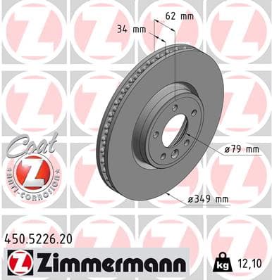 ZIMMERMANN Brzdový kotúč 450.5226.20 1