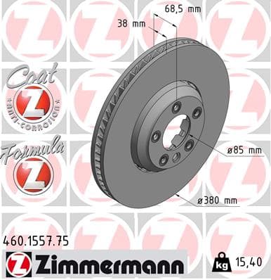 ZIMMERMANN Brzdový kotúč 460155775 1