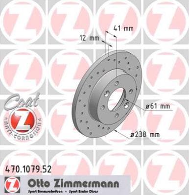 ZIMMERMANN Brzdový kotúč 470107952 1