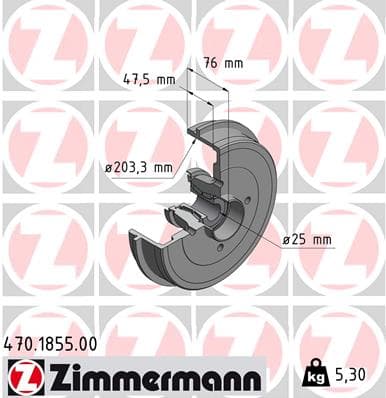 ZIMMERMANN Brzdový bubon 470185500 1