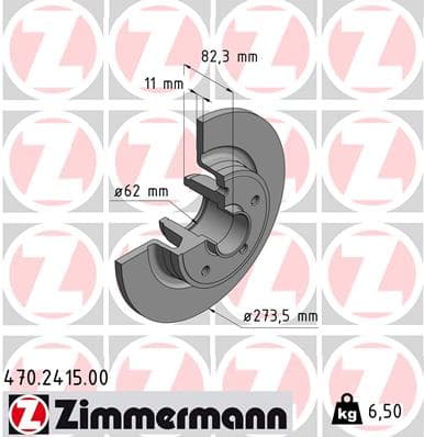 ZIMMERMANN Brzdový kotúč 470241500 1