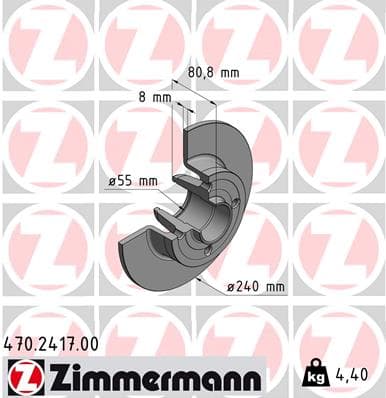 ZIMMERMANN Brzdový kotúč 470241700 1