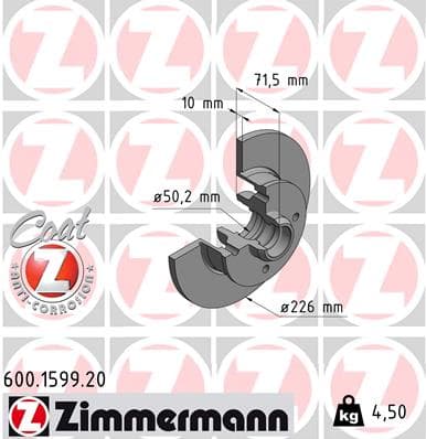 ZIMMERMANN Brzdový kotúč 600159920 1