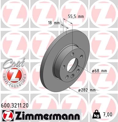 ZIMMERMANN Brzdový kotúč 600321120 1