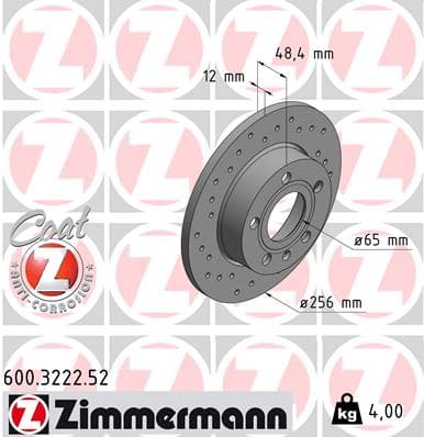 ZIMMERMANN Brzdový kotúč 600322252 1