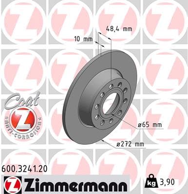 ZIMMERMANN Brzdový kotúč 600324120 1