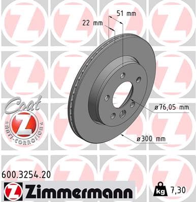 ZIMMERMANN Brzdový kotúč 600325420 1