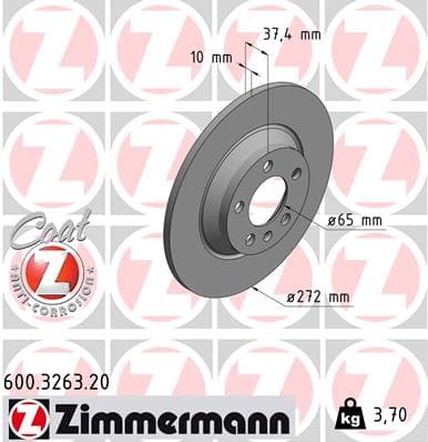 ZIMMERMANN Brzdový kotúč 600326320 1